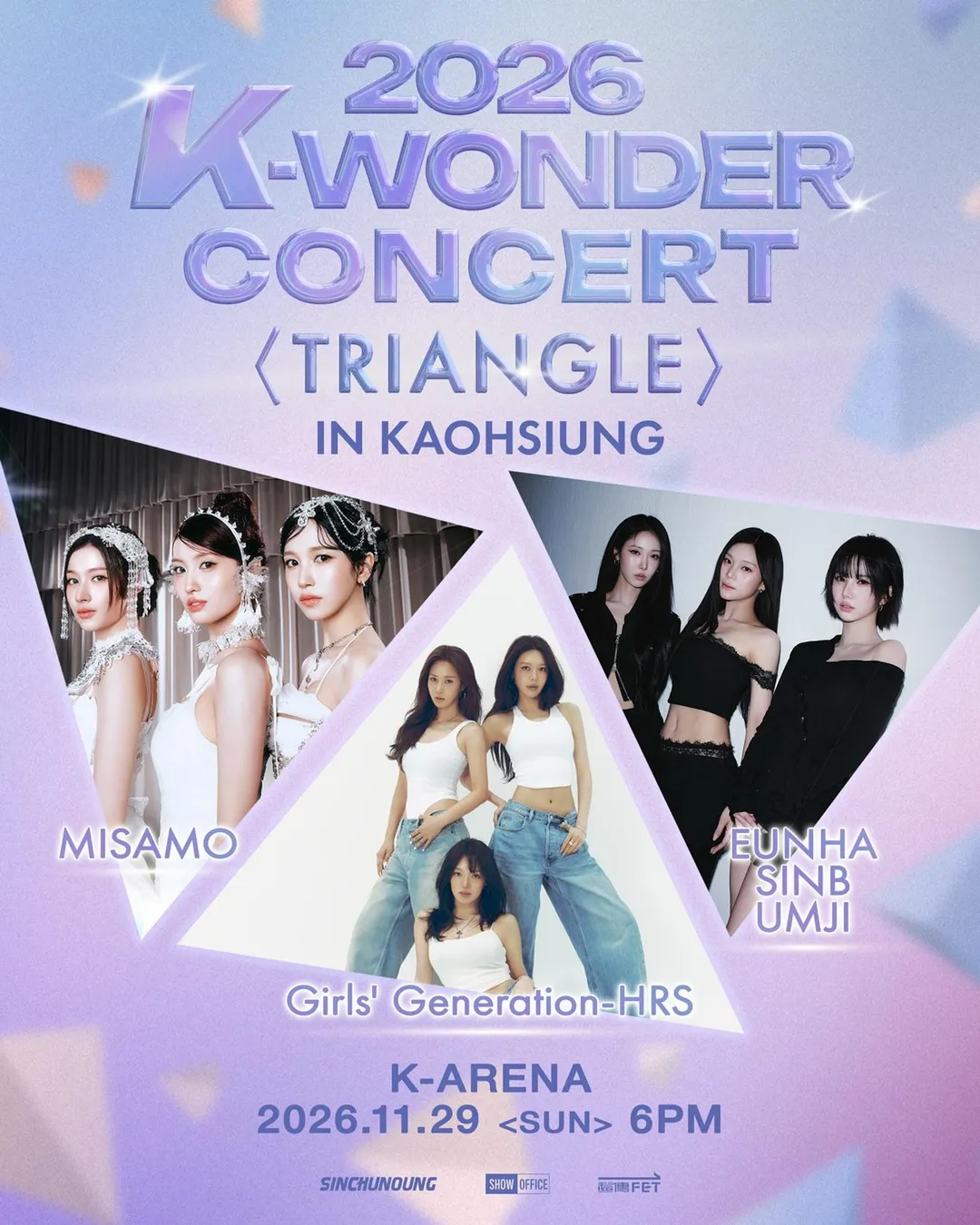 2026 K-WONDER < TRIANGLE > IN KAOHSIUNG將於11/29登場。（圖/翻攝自SHOW OFFICE IG）