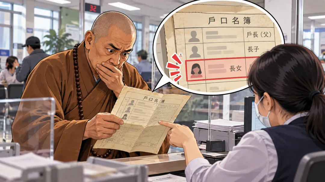 出家兒子赴戶政事務所辦理除戶，意外發現戶籍登記陌生長姊。（圖／示意圖／AI生成）