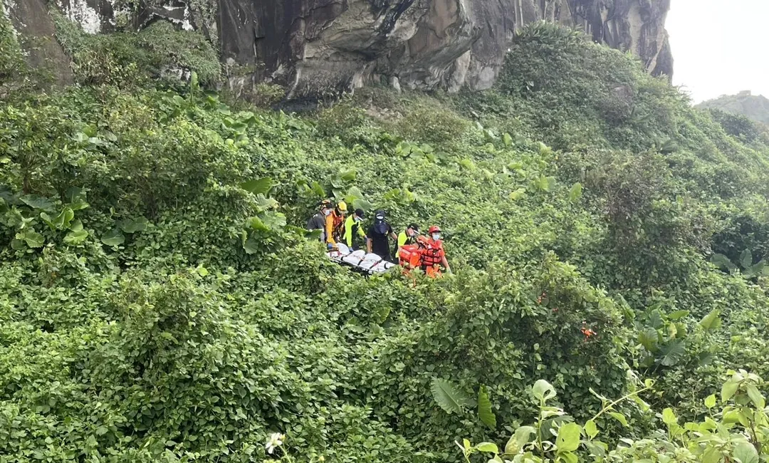 男大生遺體在基隆忘憂谷附近尋獲。（圖／翻攝畫面）