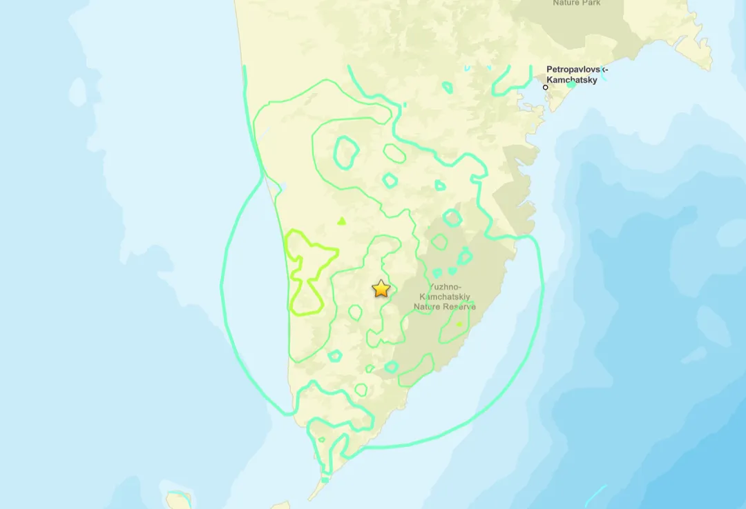 俄羅斯堪察加半島16日發生規模6.9地震，卻被日本氣象廳誤報成「規模9.9」。（圖／翻攝自USGS官網）
