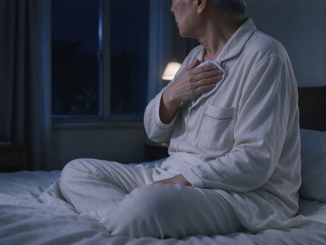 一名62歲男子連續一個半月夜間大量盜汗,某天清晨竟昏迷倒在床邊,送醫後確診慢性腎臟病第四期。(示意圖/AI生成圖)
