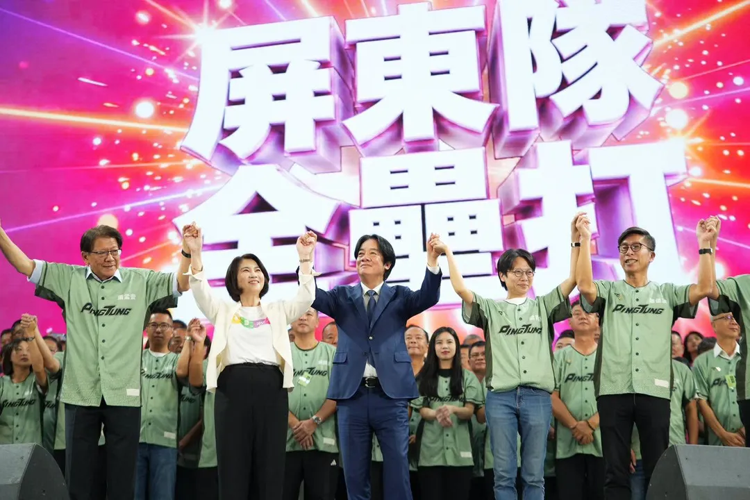 屏東縣長周春米17日舉行競選總部成立大會，賴清德總統特地南下助陣。（圖／翻攝周春米臉書）