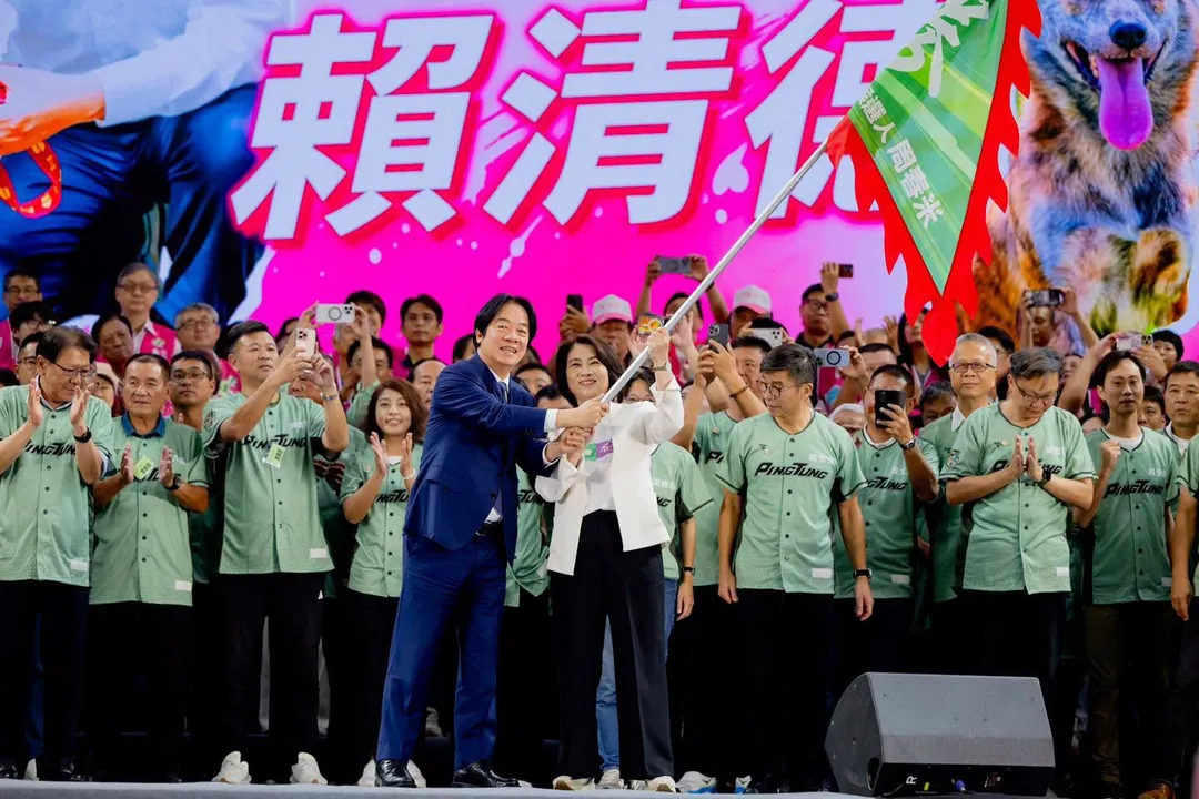屏東縣長周春米17日舉行競選總部成立大會，賴清德總統特地南下助陣。（圖／翻攝周春米臉書）