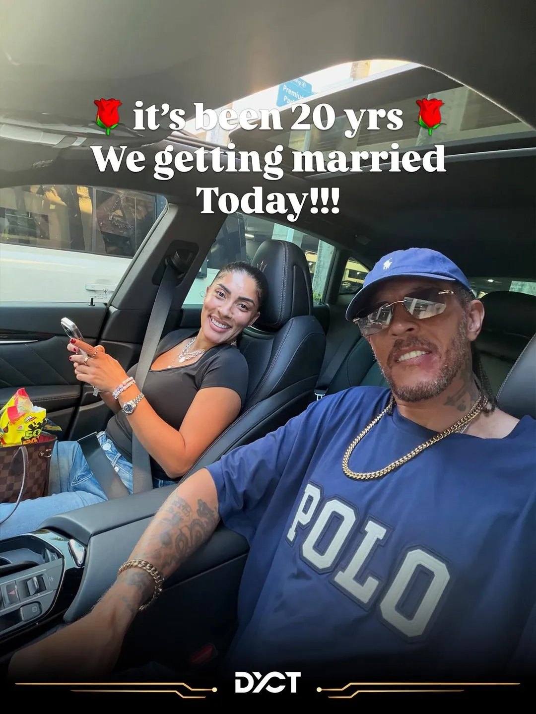 前NBA球員威斯特（Delonte West）近日在Instagram宣布與長年伴侶安娜雅（Melissa Anaya）結婚。（圖／翻攝自IG）