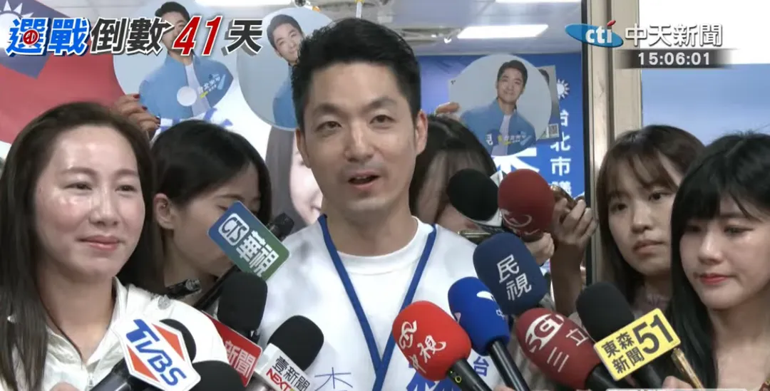 蔣萬安18日下午受訪。（圖／中天新聞）