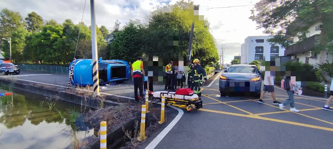 車禍現場。（圖／宜蘭縣消防局提供）