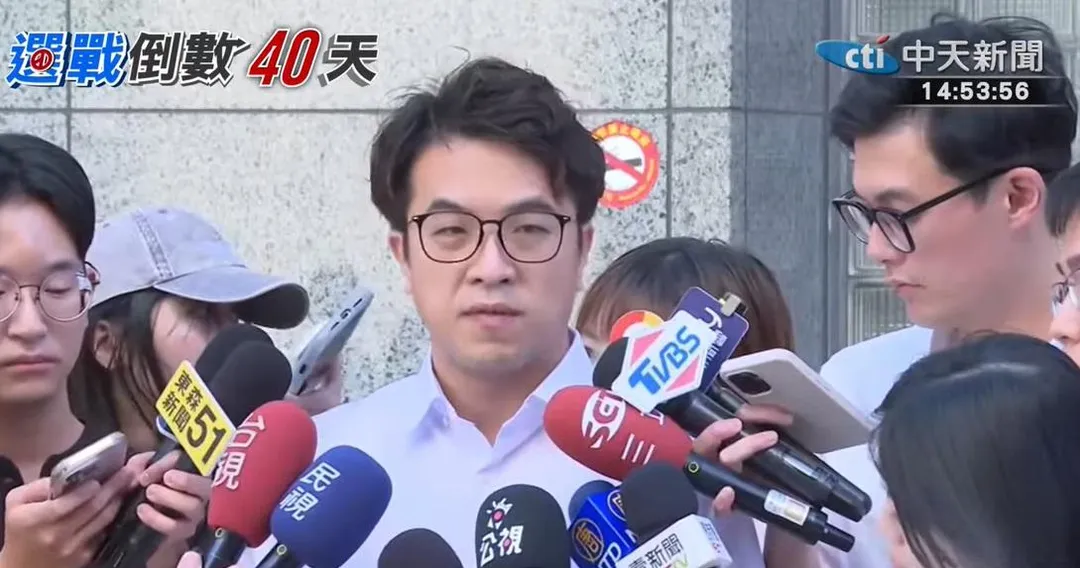 民進黨台北市長參選人沈伯洋。（圖／中天新聞）