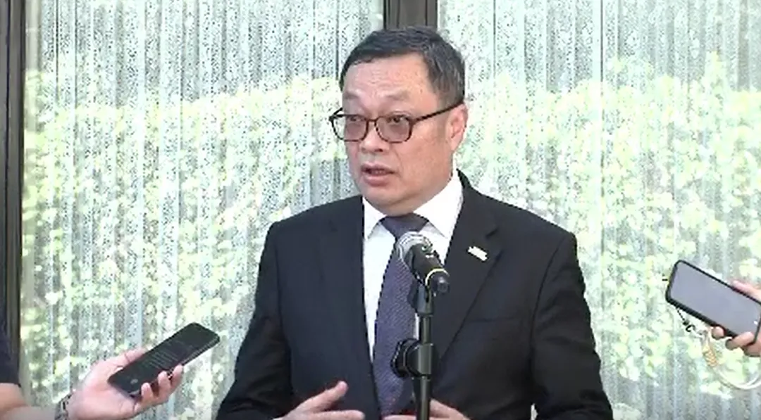 外交部次長陳明祺20日赴立法院院會備質詢。（圖／中天新聞）