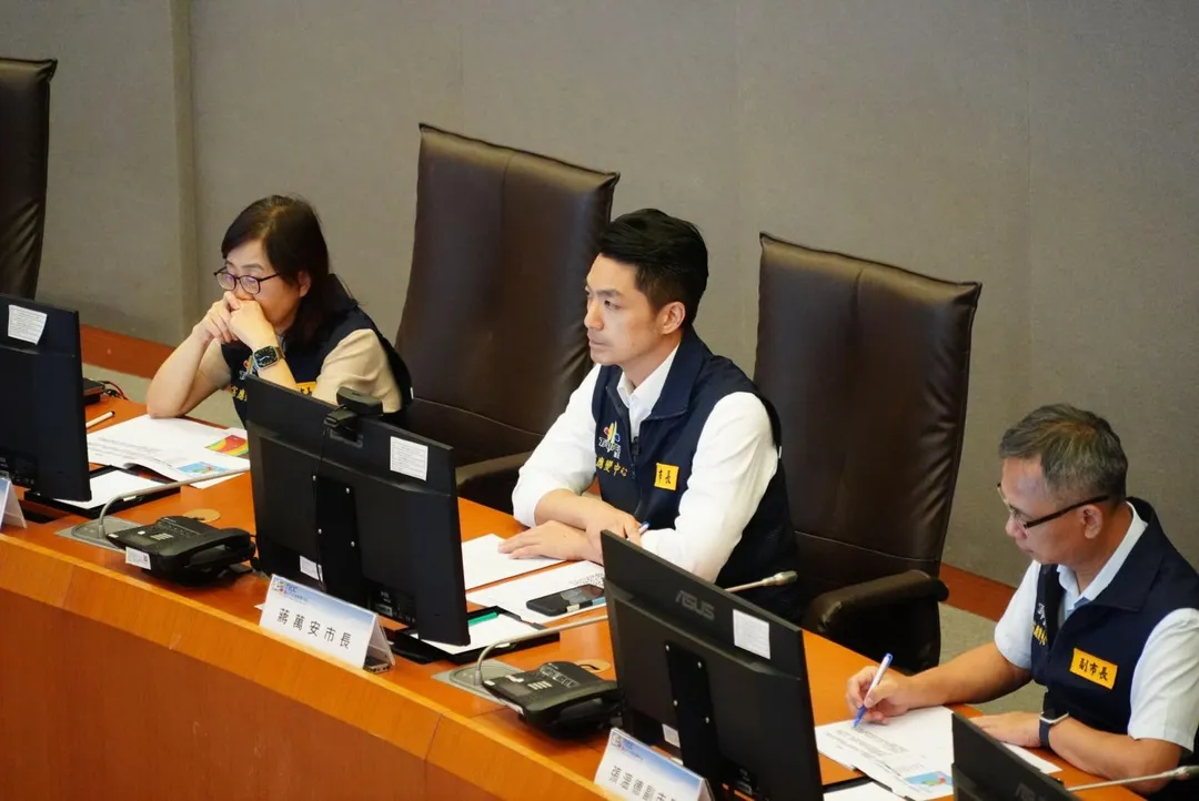 蔣萬安主持颱風整備會議。（圖／北市府）