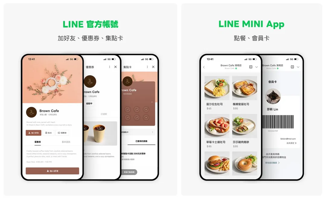 企業可依據不同場景需求，彈性設定感應後要開啟的服務內容。（圖／LINE提供）