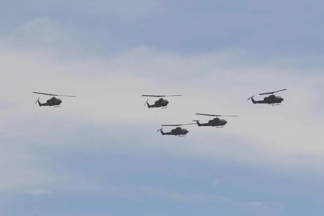 AH-1W直升機編隊。(圖/宋玉寧攝)
