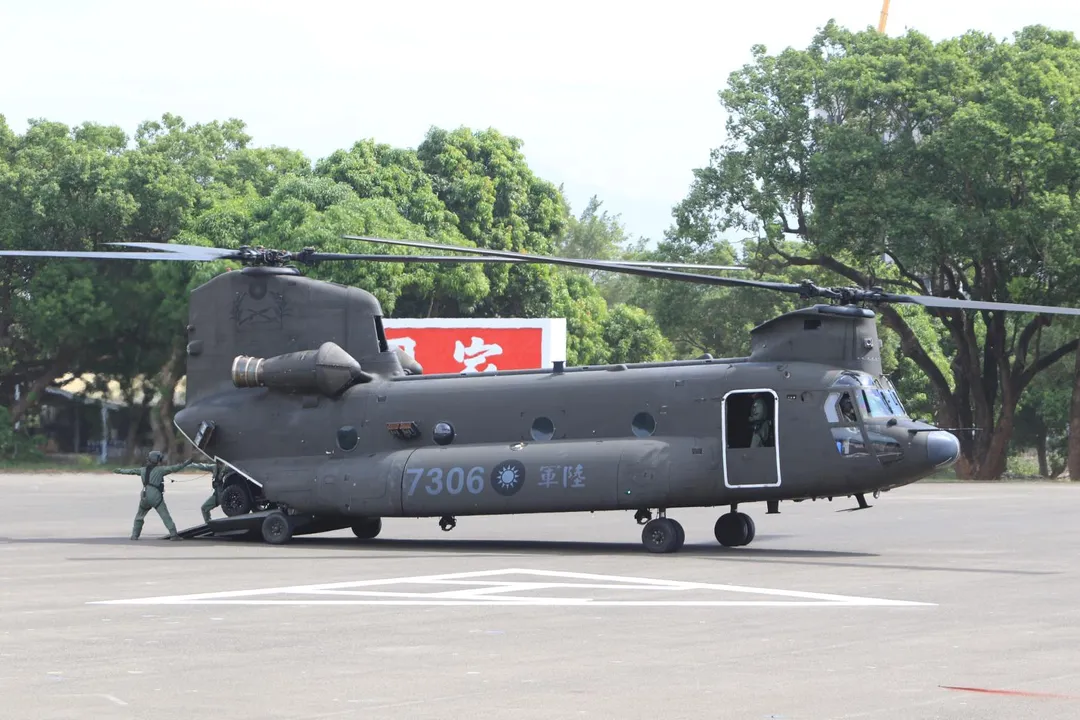 CH-47SD直升機機降。(圖/宋玉寧攝)