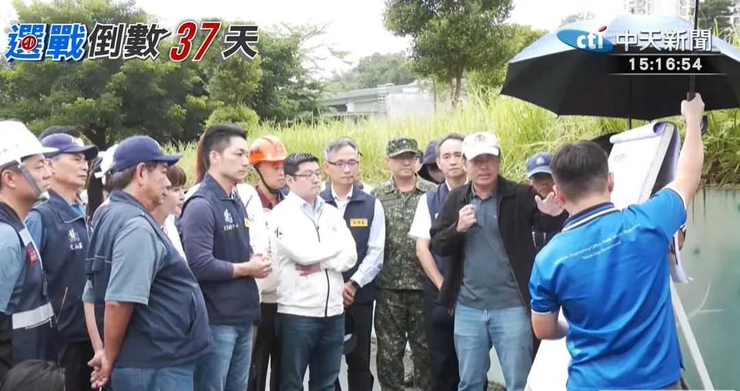 台北市長蔣萬安22日下午前往文山區視察。(圖/中天新聞)
