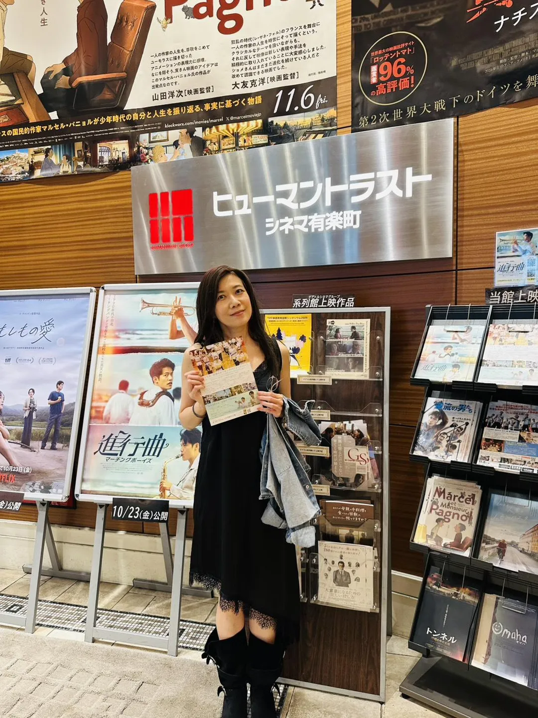 監製陳慧如現身東京有樂町ITOCiA Mall商圈戲院。(圖/未來進行曲 提供 )