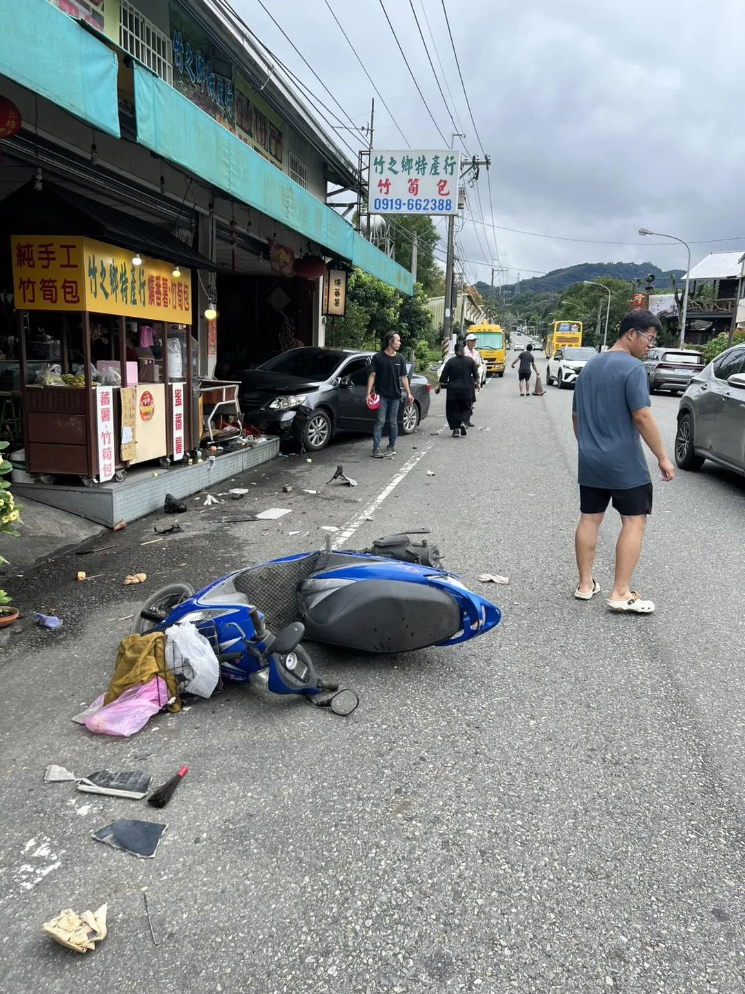 車禍現場。（圖／警方提供）