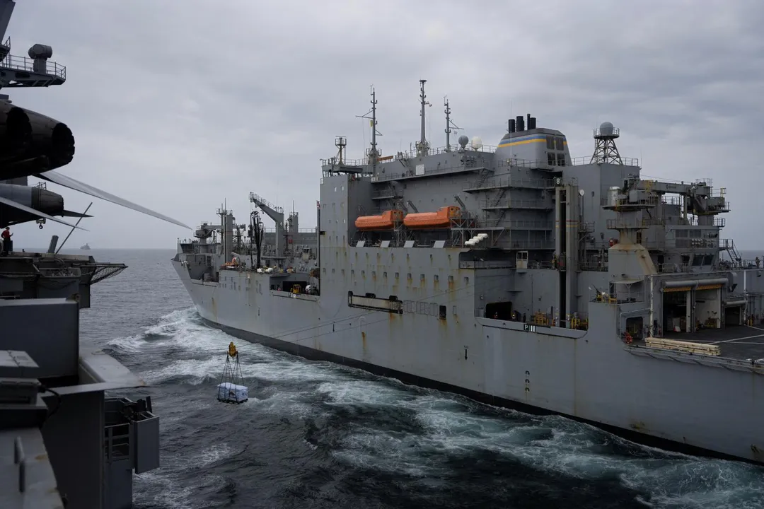 美國喬治華盛頓號航空母艦。（圖／路透社）