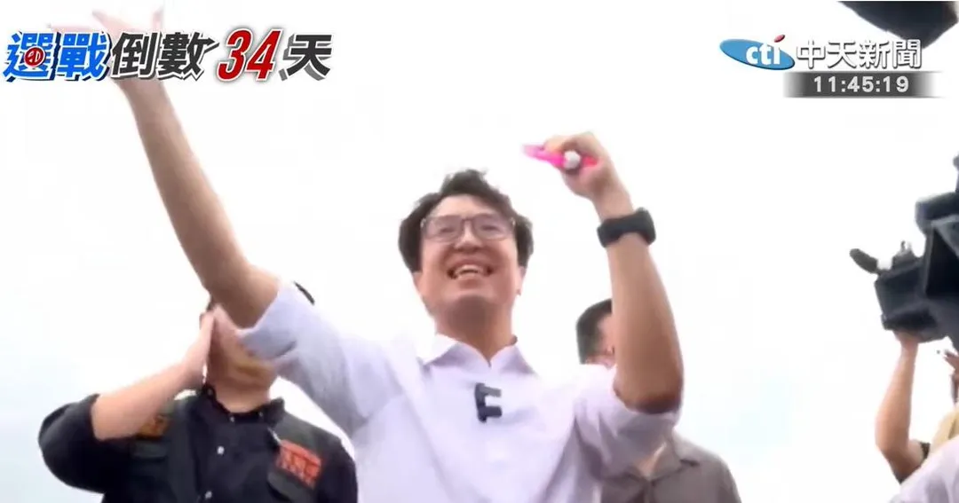 民進黨台北市長參選人沈伯洋。（圖／中天新聞）