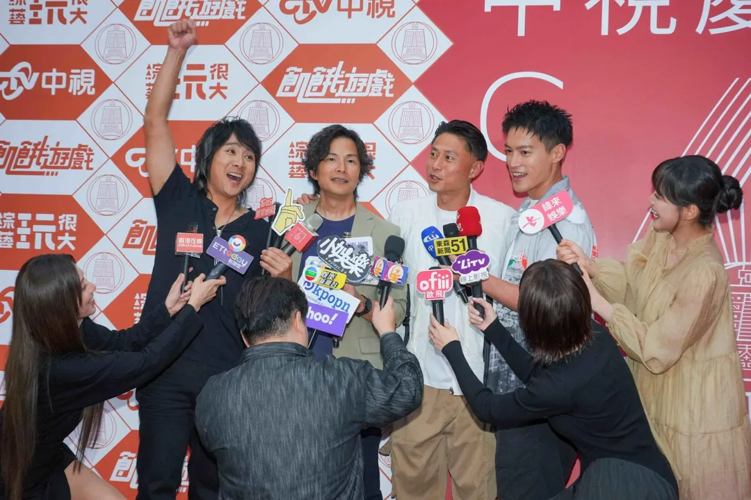 王仁甫（左起）、孫協志、彭小刀、許孟哲宣布5566將舉辦出道25週年演唱會。（圖／中國時報陳俊吉、羅永銘、鄧博仁攝）