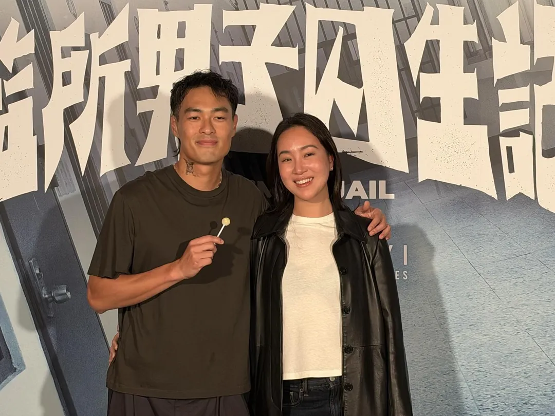 楊祐寧和老婆Melinda開心出席慶功。（圖／記者 伍映澄 攝）