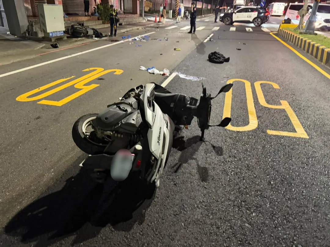 車禍現場。（圖／警方提供）