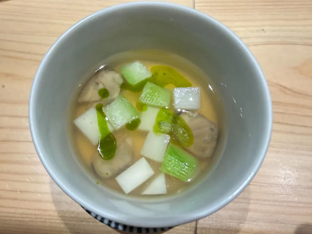 文蛤蜆芡汁蒸蛋。（圖／黃宏輝提供）