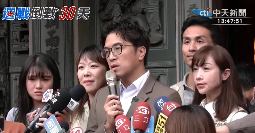 民進黨立委、台北市長候選人沈伯洋。（圖／中天新聞）