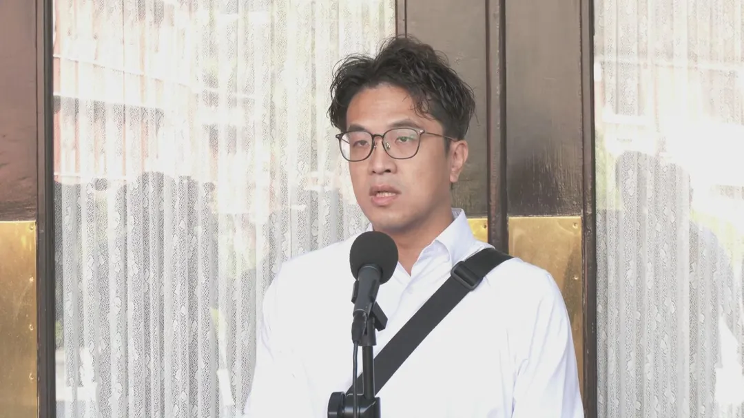民進黨台北市長候選人沈伯洋（攝自中天新聞）