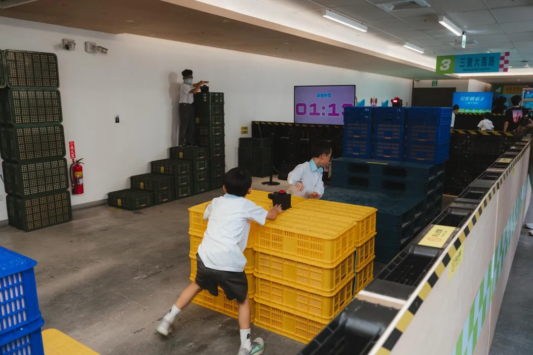 2026新北城市展5樓「日常體能王」展區,將日常生活情境融入趣味體能挑戰。(圖/新北市政府提供)