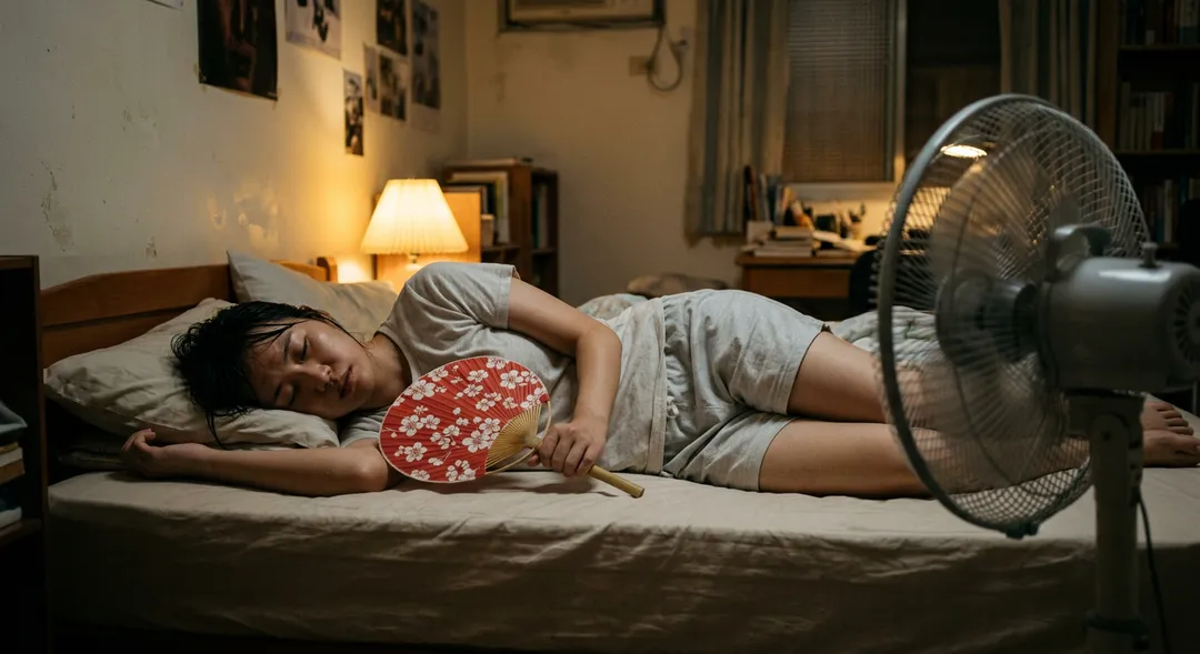 陸研究發現受高溫影響,年度睡眠損失達約22.7小時。(示意圖/AI生成)