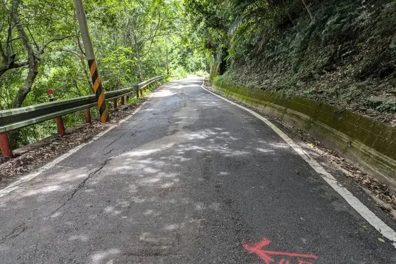 觀霧國家森林遊樂區聯外道路大鹿林道，9月9日至13日視天候許可將擇一天施工鋪設路面。（圖／林業及自然保育署新竹分署提供）