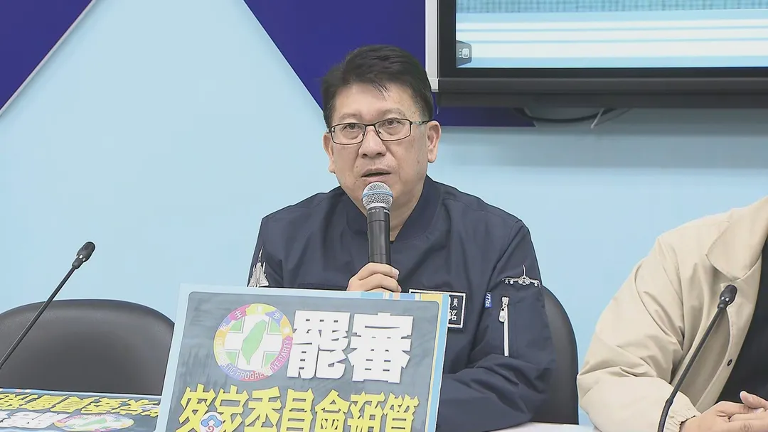 國民黨立委林思銘全程以客語發言，批評民進黨罷審客委會預算。（圖／中天新聞）