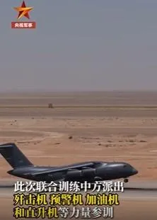 中埃戰機聯訓。(圖/央視)