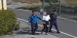 警方在案發2小時後，逮獲25歲張姓嫌犯。（圖／翻攝畫面）