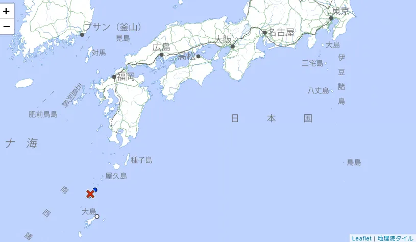 吐噶喇列島近海11天震736次！鹿兒島再爆規模4.3地震
