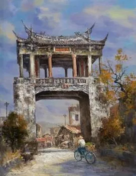 竹梅源文藝獎第二屆首獎作品《東門樓億舊》（圖/王源林文化藝術基金會提供）