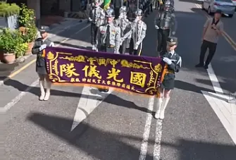 宜蘭國光儀隊跟上這股潮流演奏「沒出息」。(圖/老司放課後 KT GoGo提供)