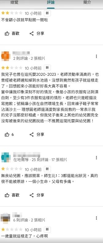 家長上網留言。（圖／google評論）