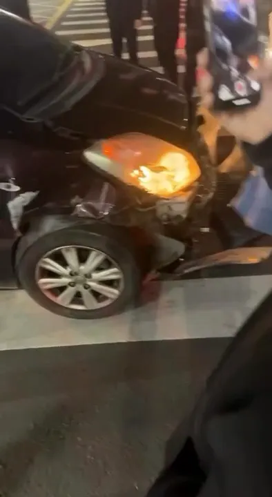男師父開車肇事。(圖/中天新聞)
