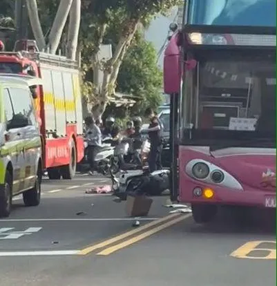 車禍現場。（圖／記者爆料網南部版群組）