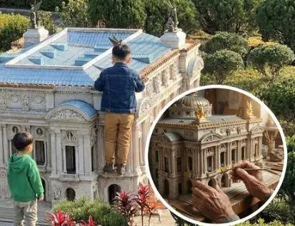 知名遊樂園「小人國」內的迷你建築模型遭到孩童隨意踩踏，引發社會廣泛關注。（圖／翻攝自Threads＠小人國）