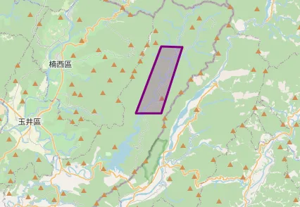 氣象署針對台南市南化區後堀溪(千層岩瀑布)發布災防告警，持續時間至19時29分。（圖/氣象署提供）