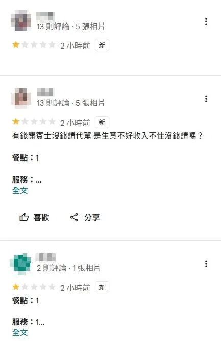 網友狂刷負評。（圖／翻設google評論）