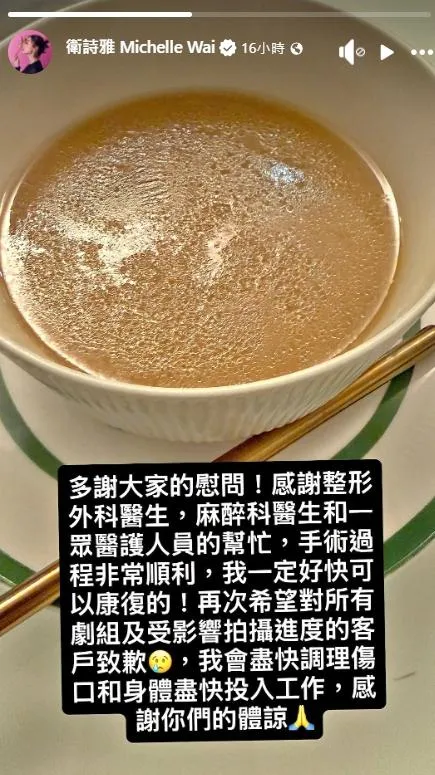 衛詩雅在Instagram限時動態中貼出一張照片報平安。(圖/翻攝衛詩雅 臉書)