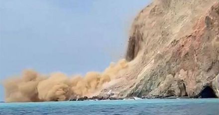 2個月2度崩塌！直擊龜山島「白煙狂冒」碎石滾落　遭憂火山爆發前兆…業者回應了