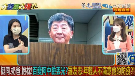 【影】大新聞大爆卦/陳時中「年輕選票崩盤」！去台大演講沒人理…她點1關鍵曝：這年齡「仇恨值超高」