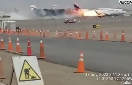 【影】秘魯機場飛機衝撞消防車！2名消防員當場死亡、36人輕重傷