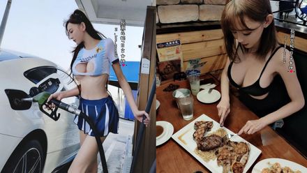 日文女神嗑牛排　兩團肉肉併排放桌上　「柔軟多汁總是讓人忍不住」