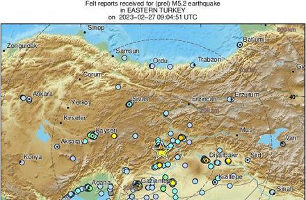快訊/土耳其再傳規模5.2地震！震源深度僅5公里