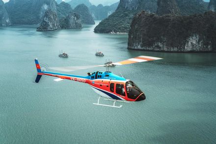 越南下龍灣觀光直升機失事　機上1男1女屍體尋獲...其餘3人下落不明