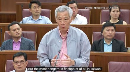 台海風險正在增高！　李顯龍談兩岸：台灣是美中最危險衝突點